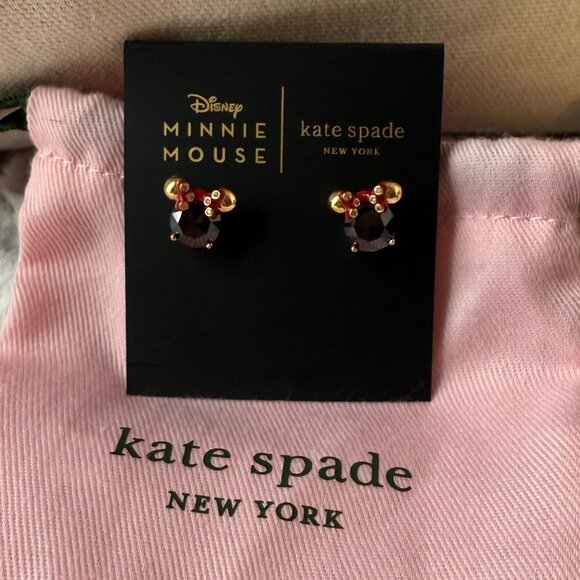 NWT Disney Minnie Mouse x Kate Spade Earrings - Picture 1 of 2